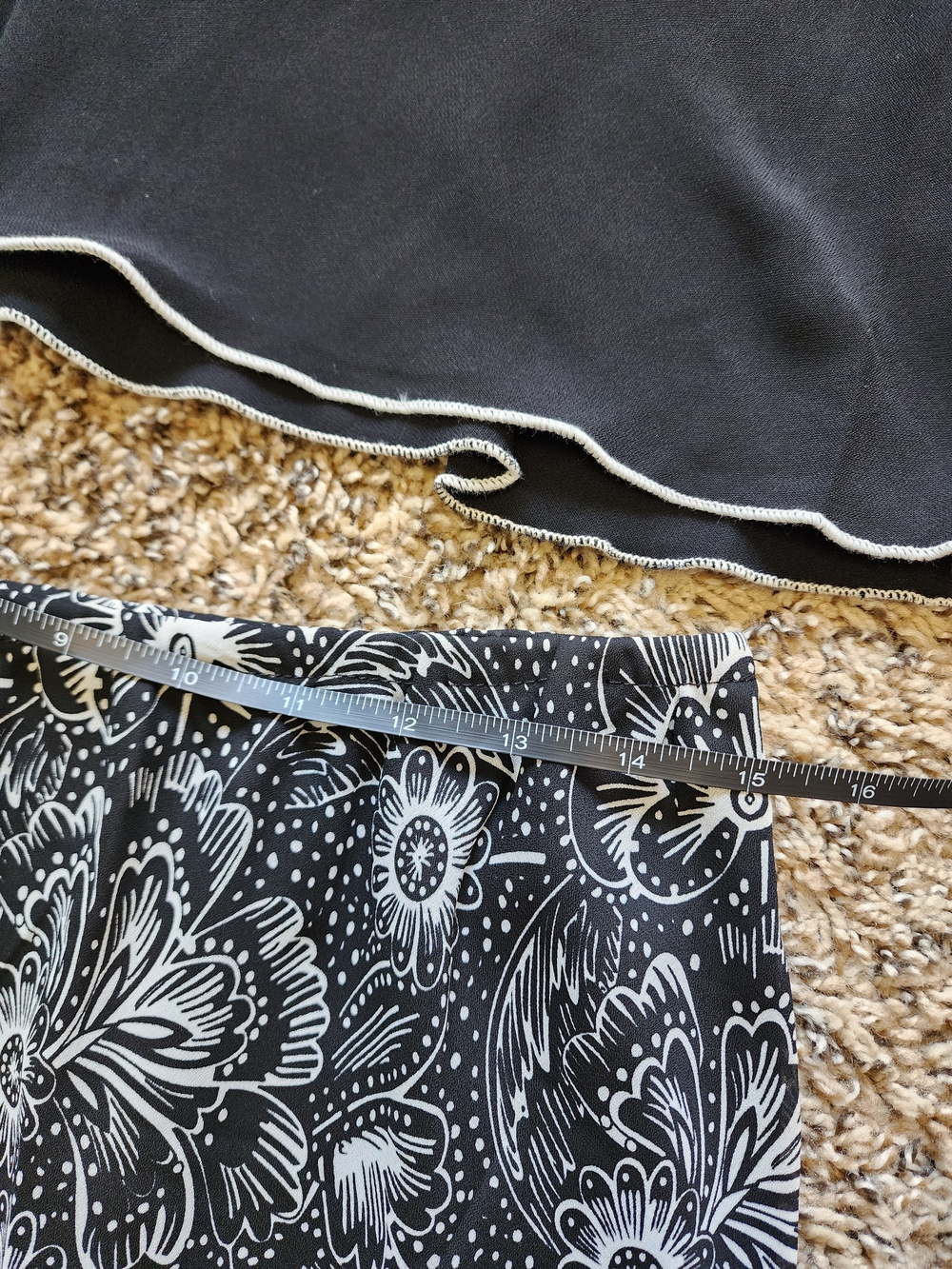 S.L. Fashions Black Ruffle-Trim Floral Wrap Skirt Set - Picture 6 of 7